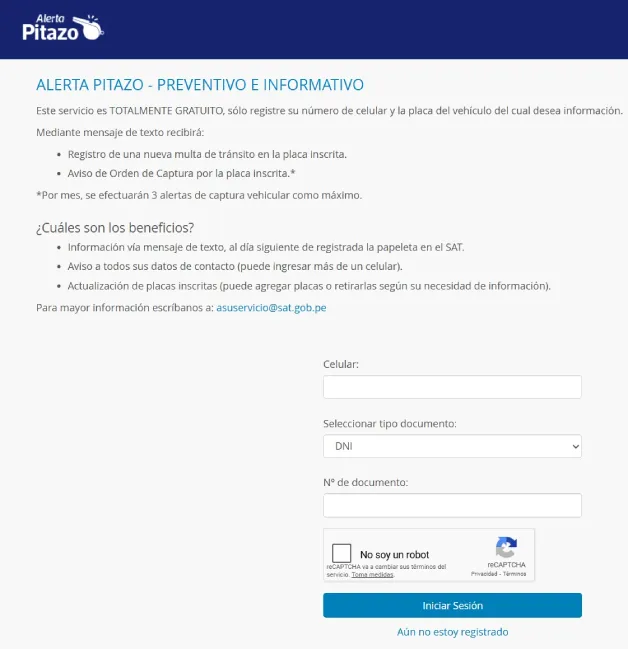 Portal SAT - Alerta Pitazo Informativo